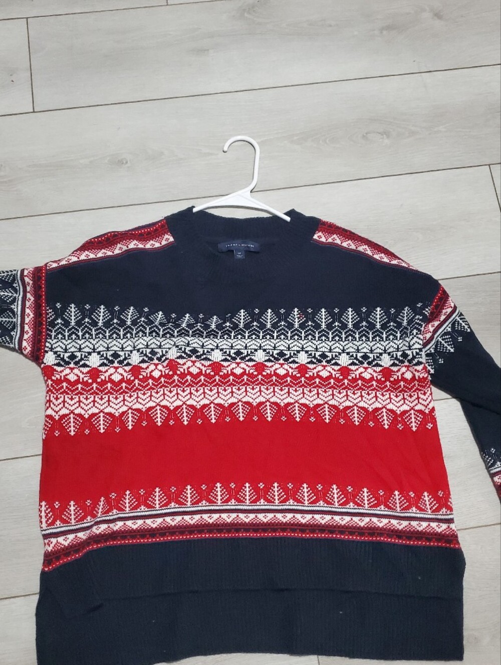 Tommy Hilfiger Women's Fair Isle High low knit sweater Sz SP Nordic Preppy